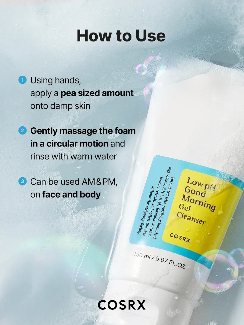 COSRX Low pH Good Morning Gel Cleanser 150 ml - Image 3