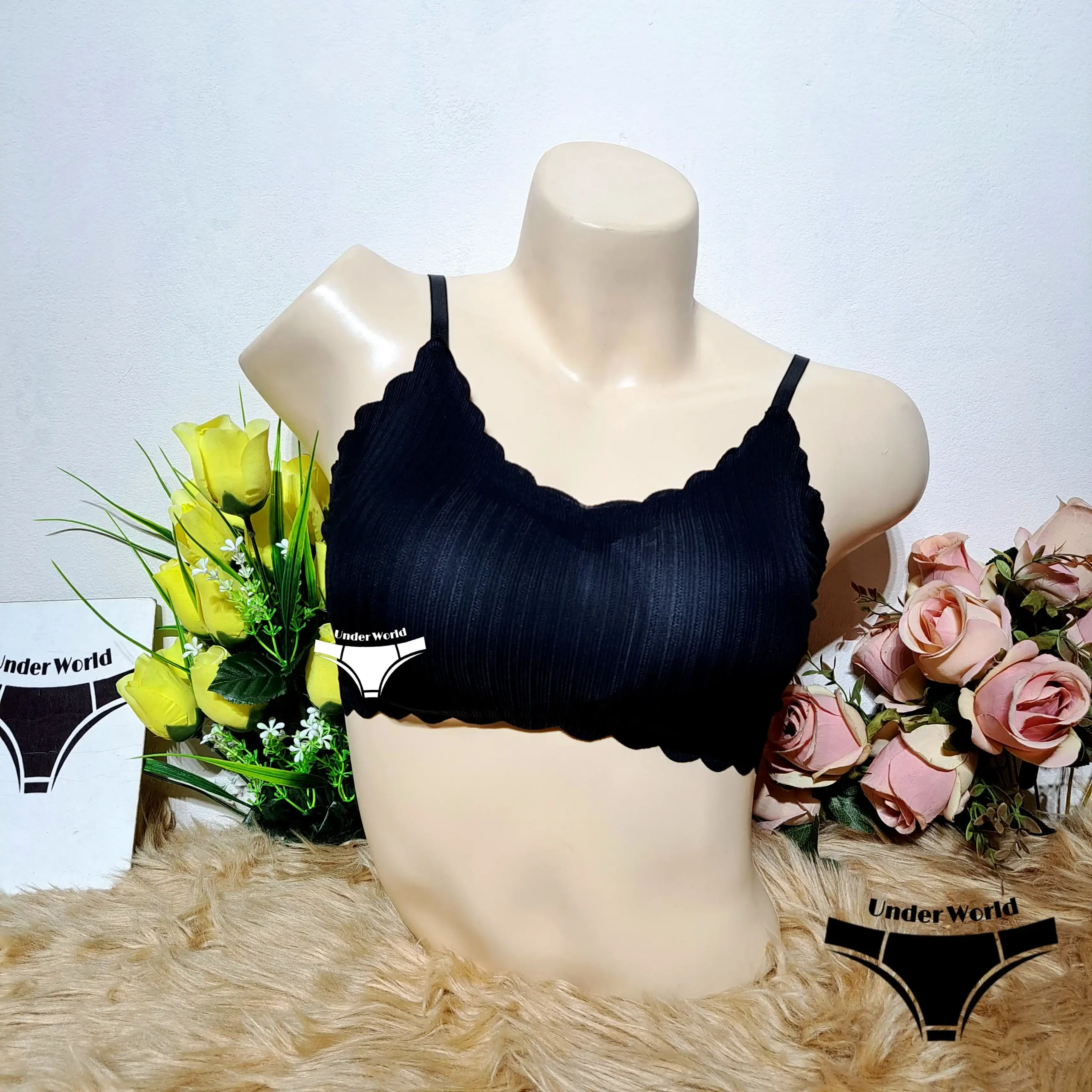 Seamless Ice Silk Soft Removal Padded Bra for Hot Women and Girls