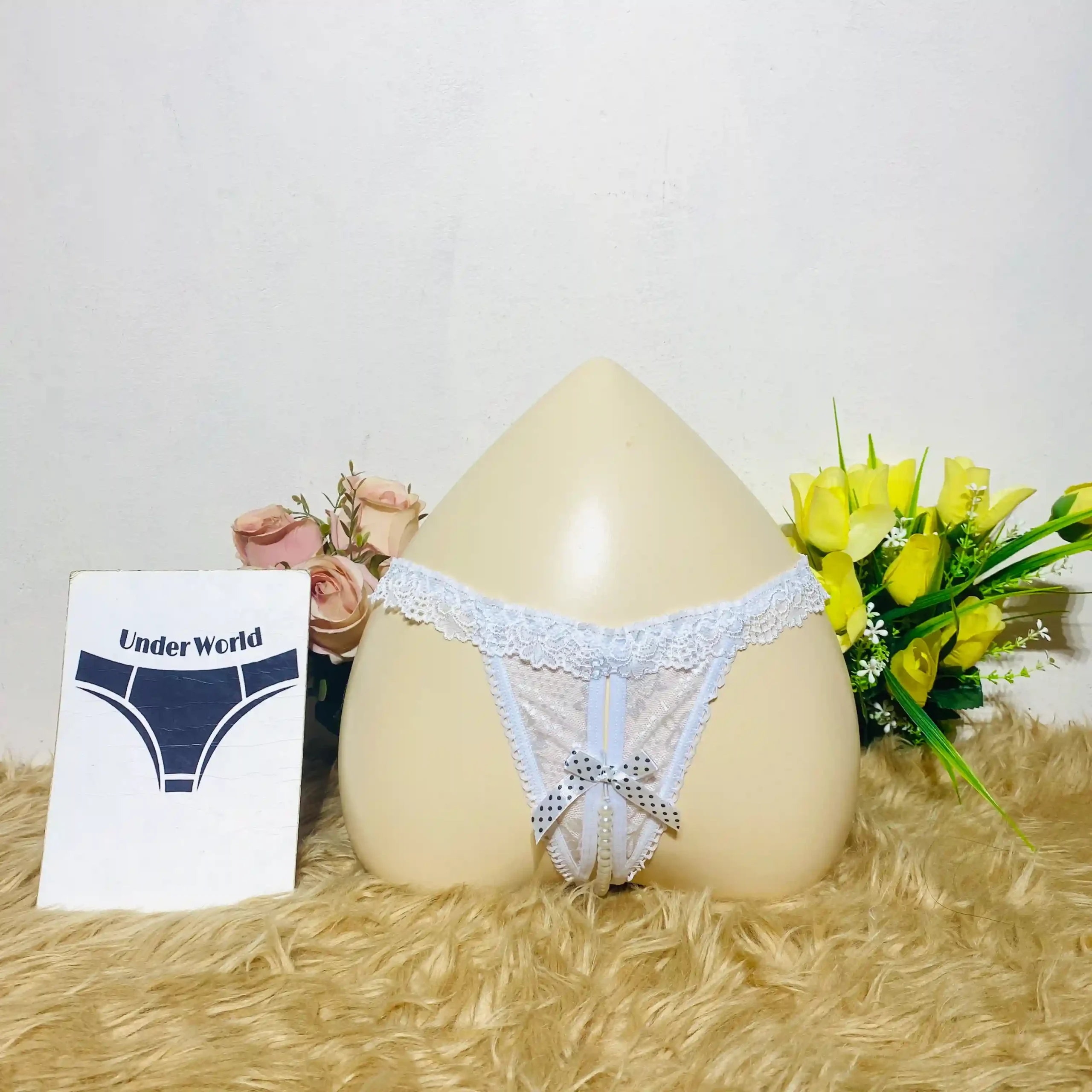 Lace Pearl Thong Panties for Exclusive Night & Special Moments