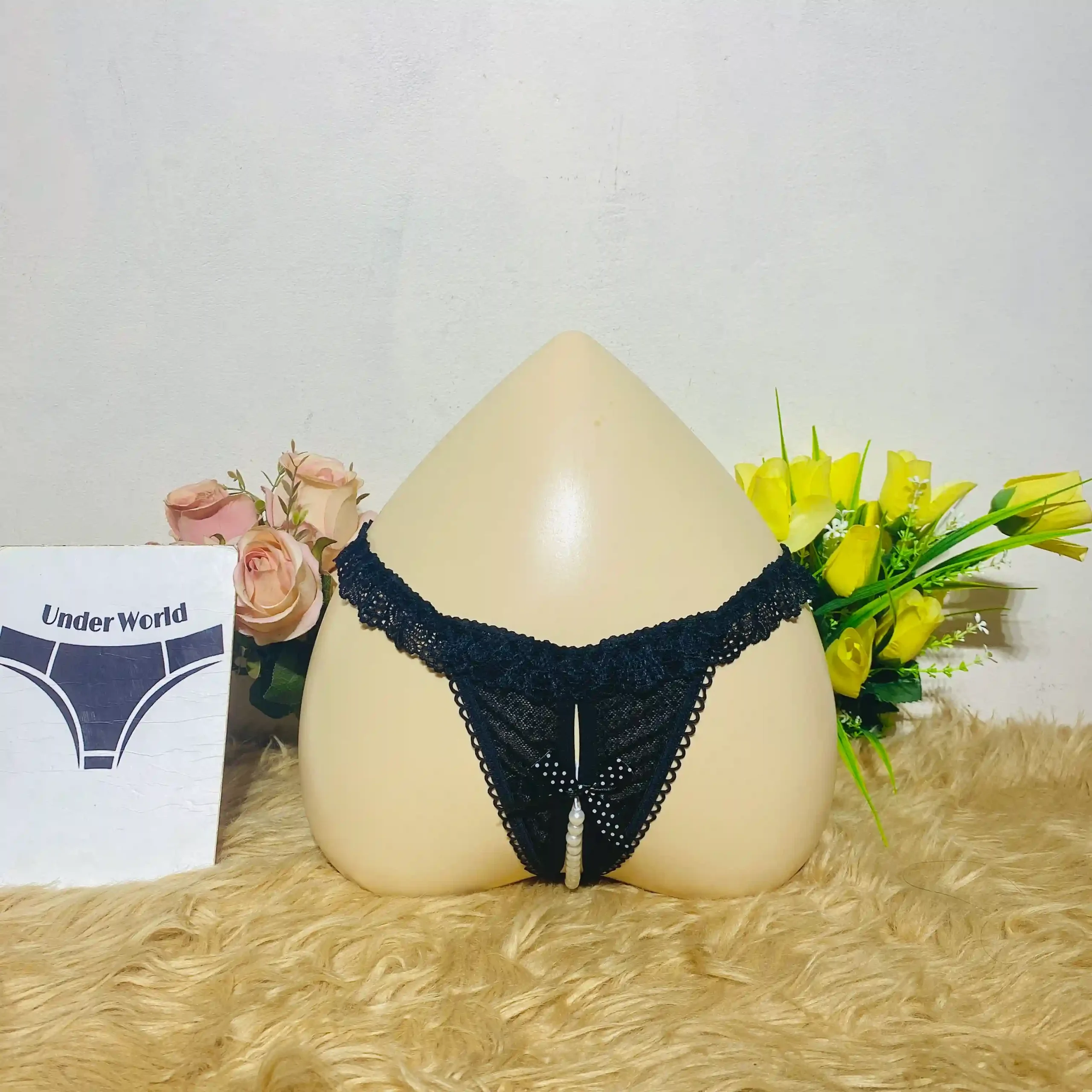 Lace Pearl Thong Panties for Exclusive Night & Special Moments
