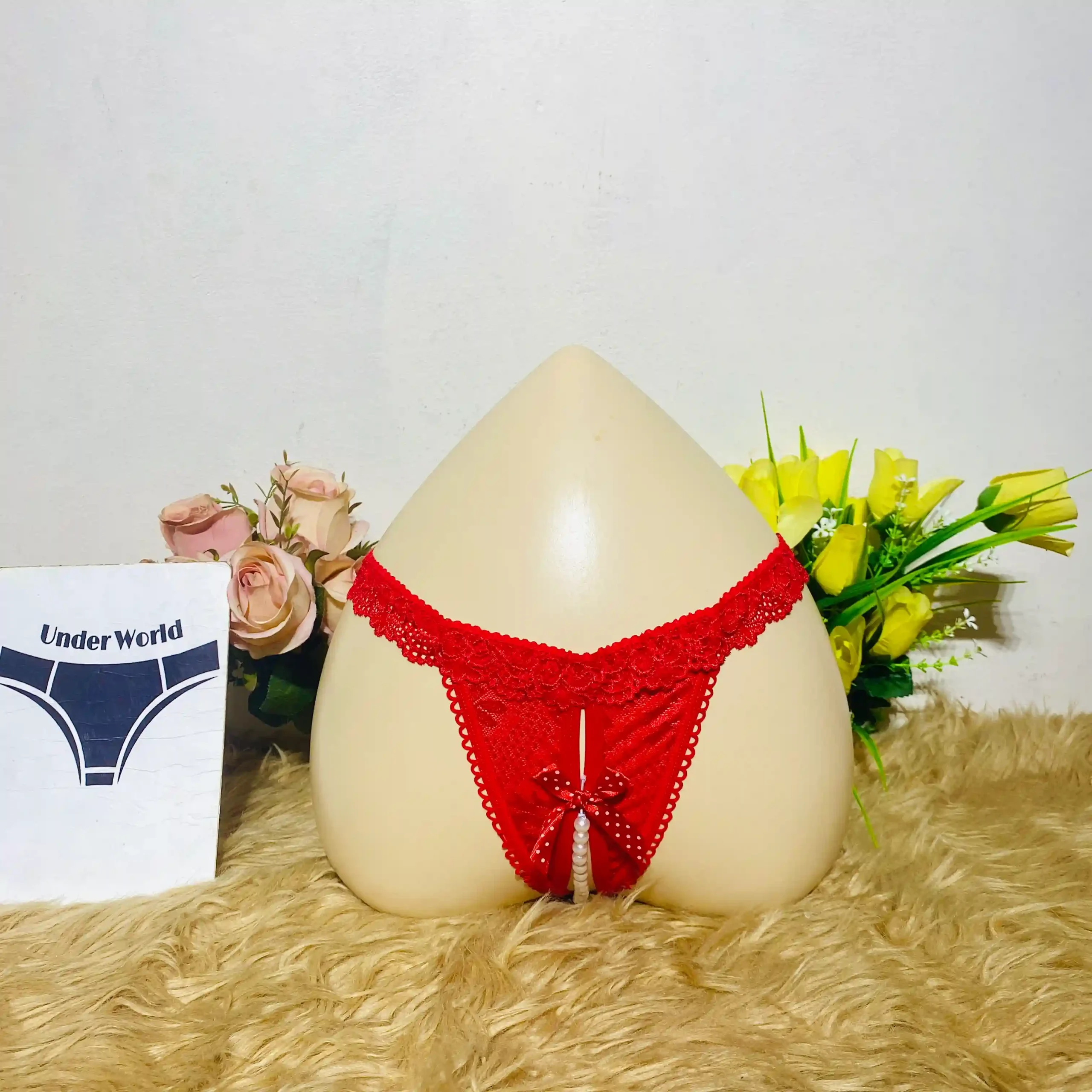 Lace Pearl Thong Panties for Exclusive Night & Special Moments